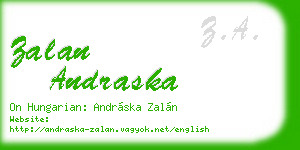 zalan andraska business card